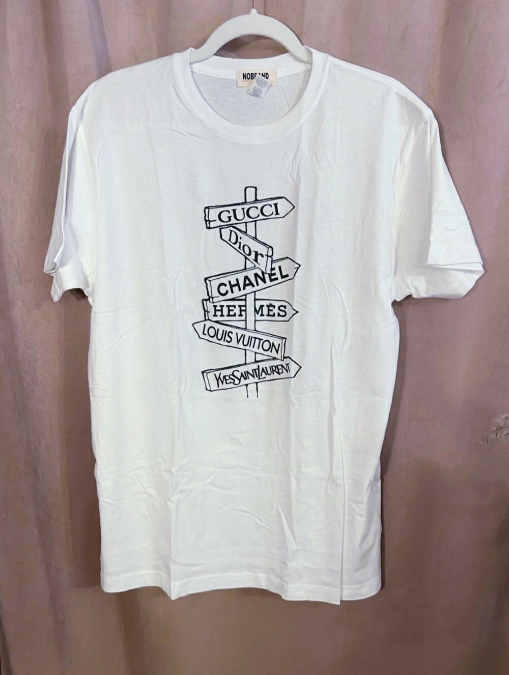 NOBRAND DESIGNER STREET SIGN GRAPHIC TEE